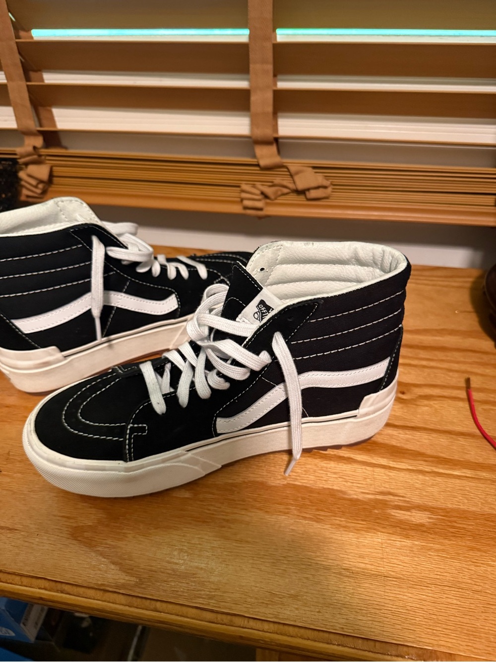 Vans Black and White High-Top Sneakers